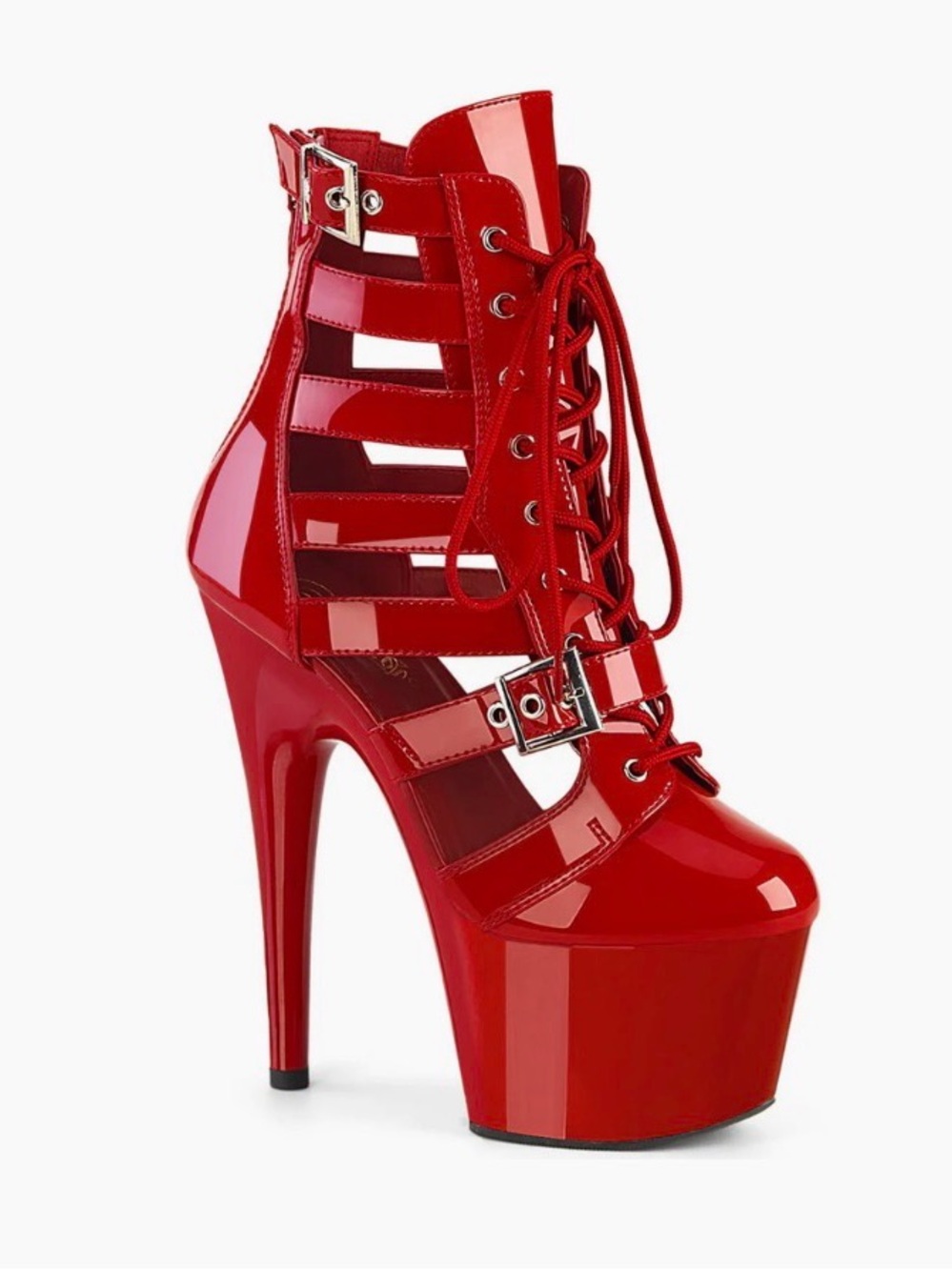 Red Platform Adore-1013MST Boots Size 7 New With Box